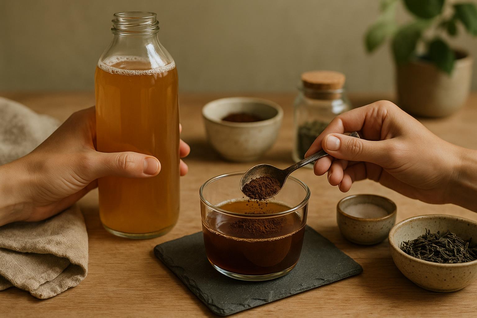 quelle quantite de cafeine dans le kombucha synergy