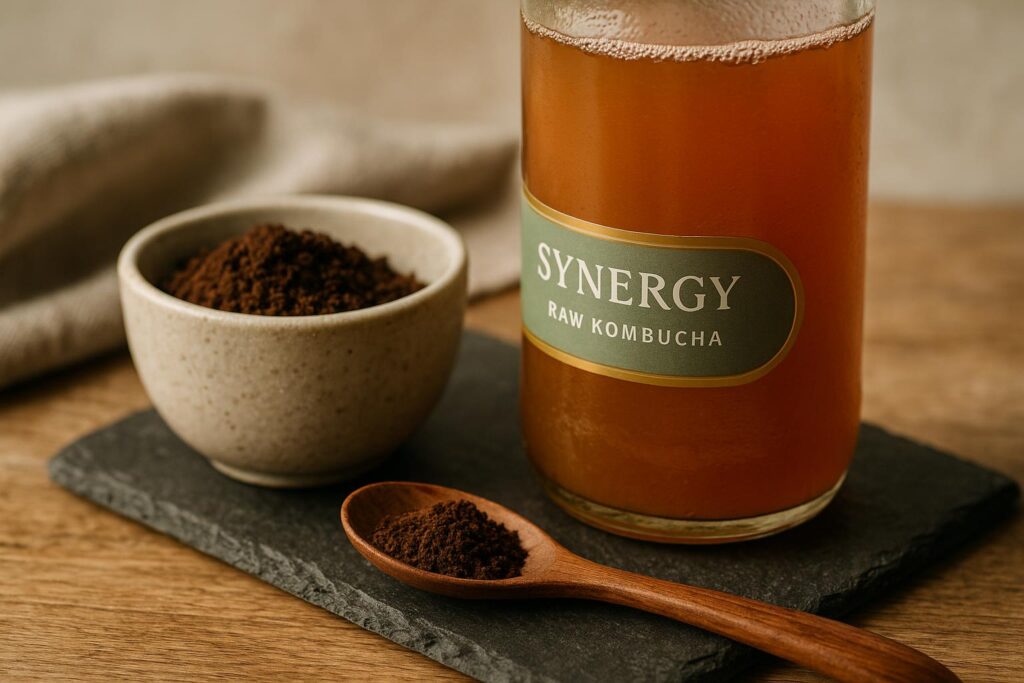 quelle quantite de cafeine dans le kombucha synergy
