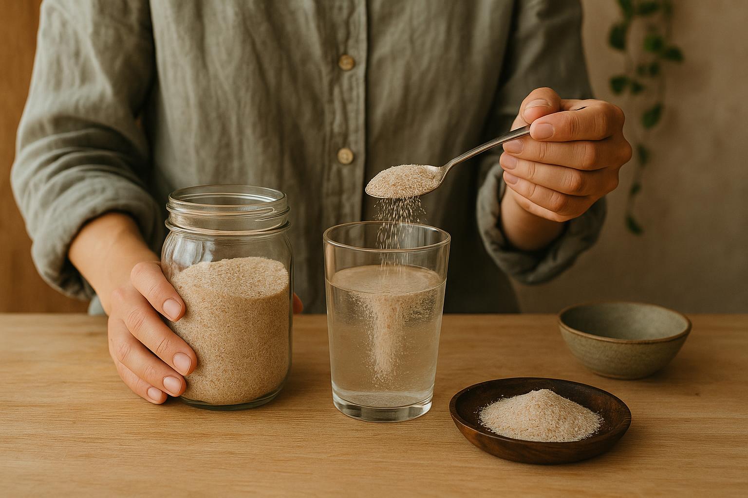 Comment consommer du psyllium en poudre dans un verre d'eau