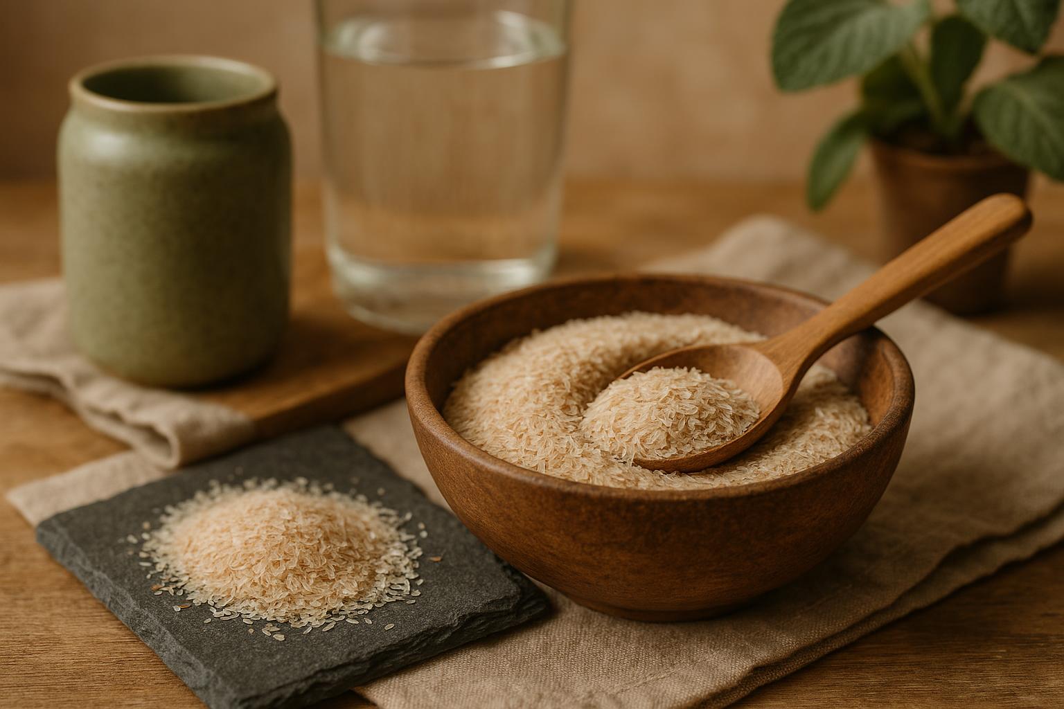 Schéma illustrant comment utiliser le psyllium blond pour améliorer le transit intestinal et la digestion