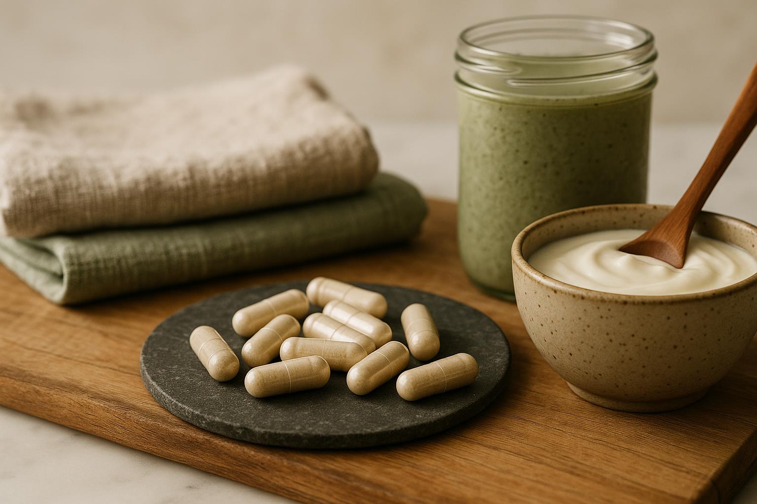 Aliments fermentés sources de probiotiques digestion : kéfir, yaourt, choucroute, kombucha