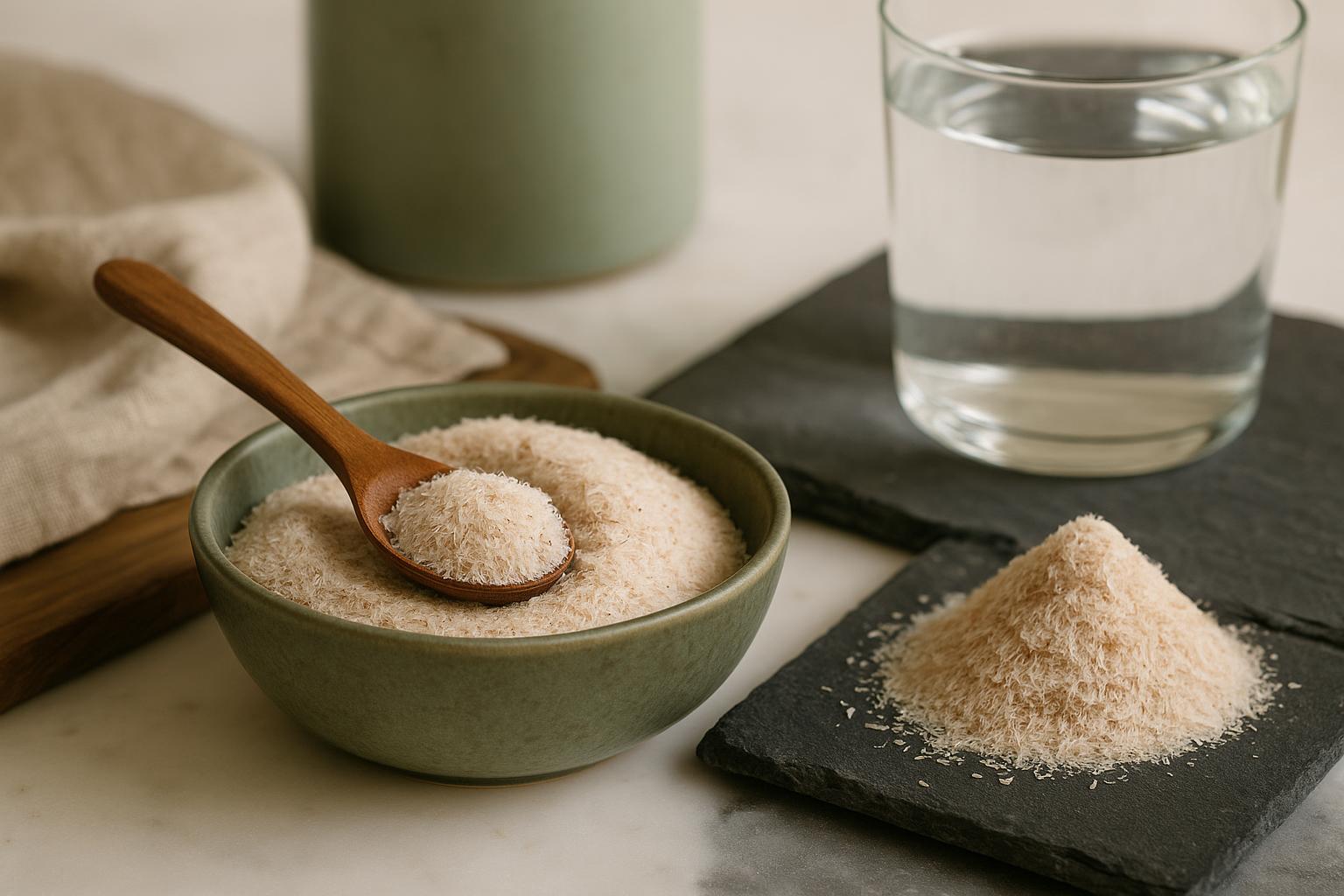 Cure de psyllium blond pour nettoyer le côlon : poudre et gélules dosées