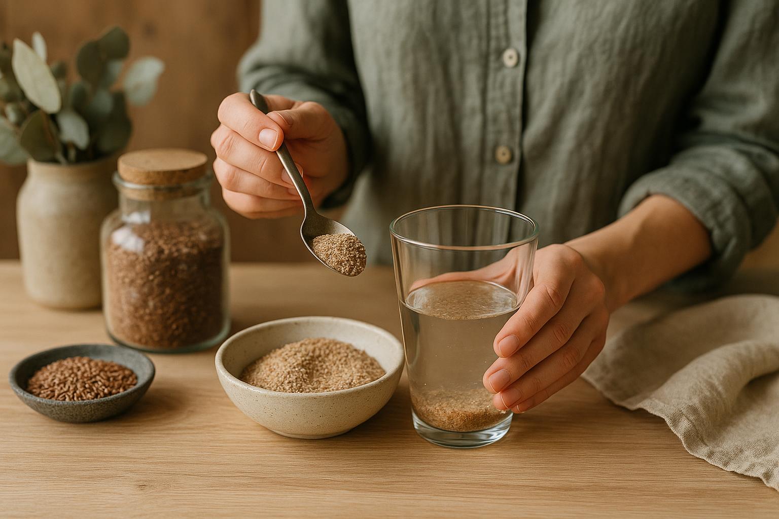 Comment consommer les graines de lin pour le transit : graines entières et moulues avec un verre d'eau