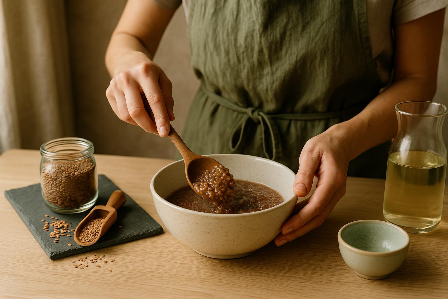 Comment cuisiner les graines de lin moulues dans un bol avec yaourt et fruits